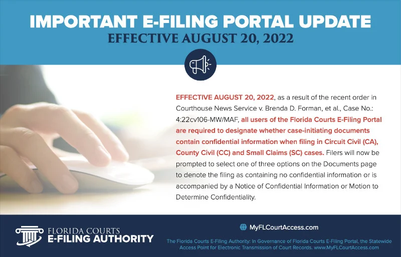 Important E-Filing Portal Update